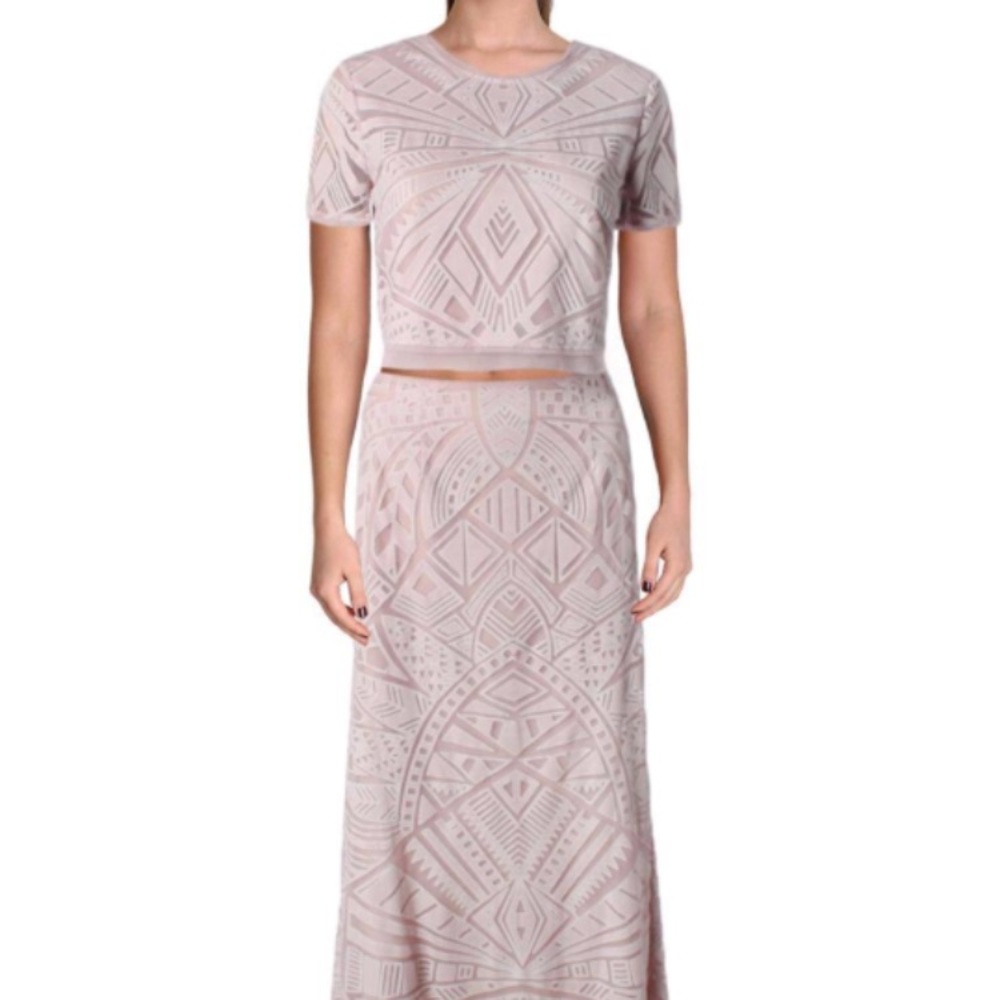 BCBG MARIS TWO PIECE LAVENDER BLUSH GOWN